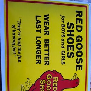 Red Goose Shoes Vintage Sign